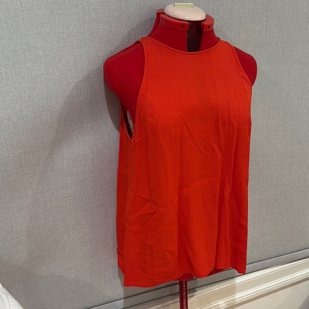 Topshop Orange Black Boxy Tank Top